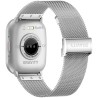 Smartwatch Damski Gravity GT43-2 na bransolecie mesh w kolorze Srebrny/Srebrny o szerokości 22mm
