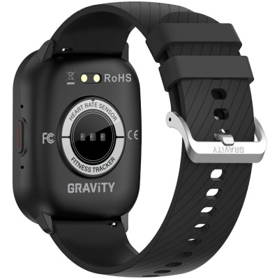 Smartwatch Męski Gravity GT43-3  w kolorze Czarny/Czarny o szerokości 22mm