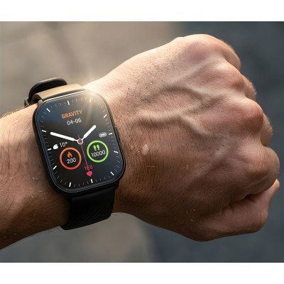 Smartwatch Męski Gravity GT43-3  w kolorze Czarny/Czarny o szerokości 22mm