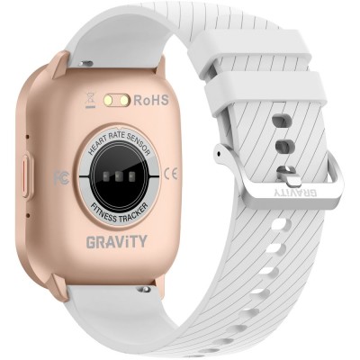 Smartwatch Damski Gravity GT43-4 na bransolecie mesh w kolorze Różowy/Różowe złoto o szerokości 22mm