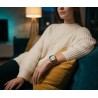 Smartwatch Damski Gravity GT43-4 na bransolecie mesh w kolorze Różowy/Różowe złoto o szerokości 22mm