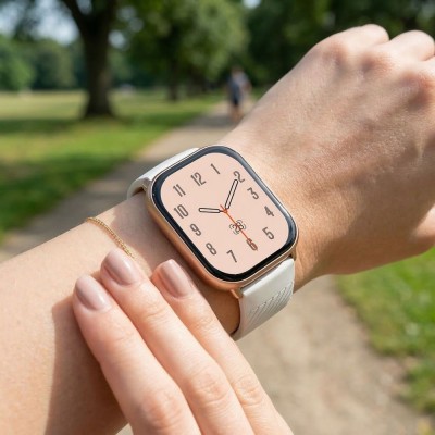 Smartwatch Damski Gravity GT43-4 na bransolecie mesh w kolorze Różowy/Różowe złoto o szerokości 22mm