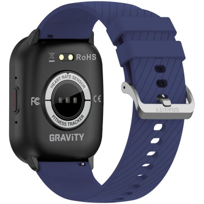 Smartwatch Męski Gravity GT43-5  w kolorze Czarny/Czarny o szerokości 22mm