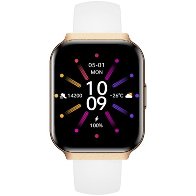 Smartwatch Damski Gravity GT44-1 na bransolecie mesh w kolorze Różowy/Różowe złoto o szerokości 18mm