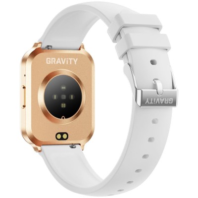 Smartwatch Damski Gravity GT44-1 na bransolecie mesh w kolorze Różowy/Różowe złoto o szerokości 18mm