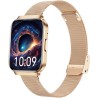 Smartwatch Damski Gravity GT44-2 na bransolecie mesh w kolorze Różowy/Różowe złoto o szerokości 18mm