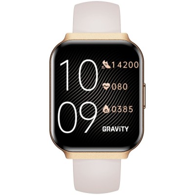 Smartwatch Damski Gravity GT44-2 na bransolecie mesh w kolorze Różowy/Różowe złoto o szerokości 18mm