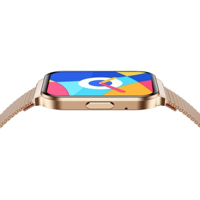 Smartwatch Damski Gravity GT44-2 na bransolecie mesh w kolorze Różowy/Różowe złoto o szerokości 18mm