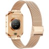Smartwatch Damski Gravity GT44-2 na bransolecie mesh w kolorze Różowy/Różowe złoto o szerokości 18mm