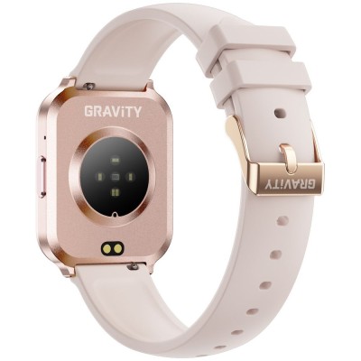 Smartwatch Damski Gravity GT44-3 na pasku gumowym w kolorze Różowy/Biały o szerokości 18mm