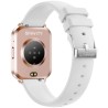 Smartwatch Damski Gravity GT44-3 na pasku gumowym w kolorze Różowy/Biały o szerokości 18mm