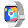 Smartwatch Damski Gravity GT44-4 na bransolecie mesh w kolorze Srebrny/Srebrny o szerokości 18mm