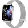 Smartwatch Damski Gravity GT44-4 na bransolecie mesh w kolorze Srebrny/Srebrny o szerokości 18mm
