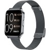 Smartwatch Damski Gravity GT44-5 na bransolecie mesh w kolorze Czarny/Czarny o szerokości 18mm