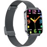 Smartwatch Damski Gravity GT44-5 na bransolecie mesh w kolorze Czarny/Czarny o szerokości 18mm