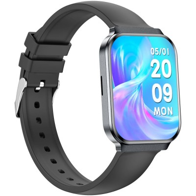 Smartwatch Damski Gravity GT44-5 na bransolecie mesh w kolorze Czarny/Czarny o szerokości 18mm