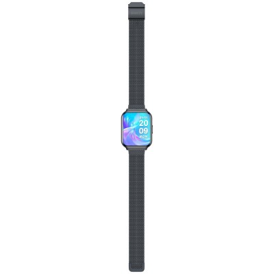 Smartwatch Damski Gravity GT44-5 na bransolecie mesh w kolorze Czarny/Czarny o szerokości 18mm
