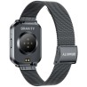 Smartwatch Damski Gravity GT44-5 na bransolecie mesh w kolorze Czarny/Czarny o szerokości 18mm