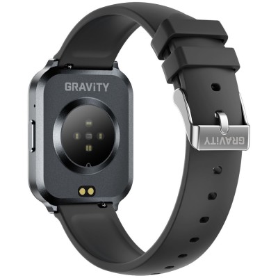 Smartwatch Damski Gravity GT44-5 na bransolecie mesh w kolorze Czarny/Czarny o szerokości 18mm