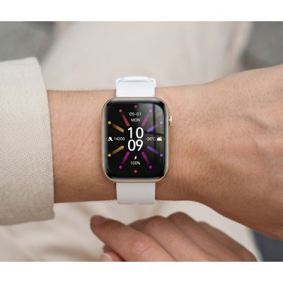 Smartwatch Damski Gravity GT45-1 na bransolecie mesh w kolorze Różowy/Różowe złoto o szerokości 20/19mm