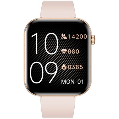 Smartwatch Damski Gravity GT45-2 na bransolecie mesh w kolorze Różowy/Różowe złoto o szerokości 20/19mm