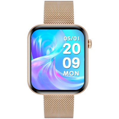 Smartwatch Damski Gravity GT45-2 na bransolecie mesh w kolorze Różowy/Różowe złoto o szerokości 20/19mm