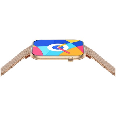 Smartwatch Damski Gravity GT45-2 na bransolecie mesh w kolorze Różowy/Różowe złoto o szerokości 20/19mm
