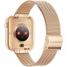 Smartwatch Damski Gravity GT45-2 na bransolecie mesh w kolorze Różowy/Różowe złoto o szerokości 20/19mm