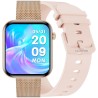 Smartwatch Damski Gravity GT45-2 na bransolecie mesh w kolorze Różowy/Różowe złoto o szerokości 20/19mm