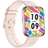 Smartwatch Damski Gravity GT45-3 na pasku gumowym w kolorze Różowy/Biały o szerokości 20/19mm