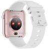 Smartwatch Damski Gravity GT45-3 na pasku gumowym w kolorze Różowy/Biały o szerokości 20/19mm