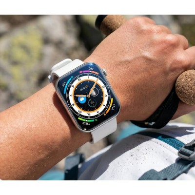 Smartwatch Damski Gravity GT45-4 na bransolecie mesh w kolorze Srebrny/Srebrny o szerokości 20/19mm
