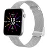 Smartwatch Damski Gravity GT45-4 na bransolecie mesh w kolorze Srebrny/Srebrny o szerokości 20/19mm