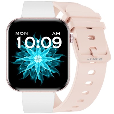 Smartwatch Damski Gravity GT45-3 na pasku gumowym w kolorze Różowy/Biały o szerokości 20/19mm