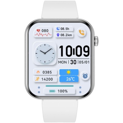 Smartwatch Damski Gravity GT45-4 na bransolecie mesh w kolorze Srebrny/Srebrny o szerokości 20/19mm
