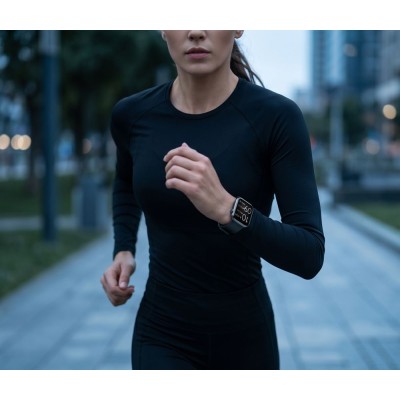 Smartwatch Damski Gravity GT45-5 na bransolecie mesh w kolorze Czarny/Czarny o szerokości 20/19mm