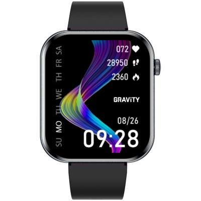 Smartwatch Damski Gravity GT45-5 na bransolecie mesh w kolorze Czarny/Czarny o szerokości 20/19mm
