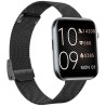 Smartwatch Damski Gravity GT45-5 na bransolecie mesh w kolorze Czarny/Czarny o szerokości 20/19mm