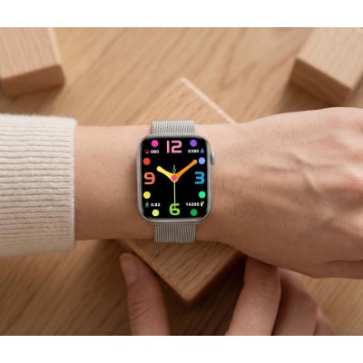 Smartwatch Damski Gravity GT45-4 na bransolecie mesh w kolorze Srebrny/Srebrny o szerokości 20/19mm