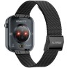 Smartwatch Damski Gravity GT45-5 na bransolecie mesh w kolorze Czarny/Czarny o szerokości 20/19mm