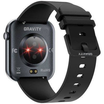 Smartwatch Damski Gravity GT45-5 na bransolecie mesh w kolorze Czarny/Czarny o szerokości 20/19mm