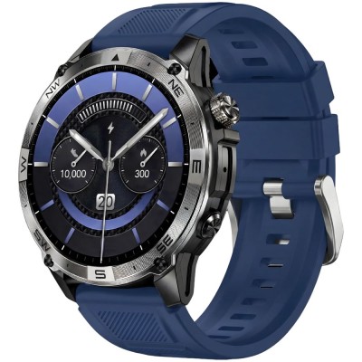 Smartwatch Męski Gravity GT46-2 na pasku gumowym w kolorze Czarny/Granatowy o szerokości 22mm