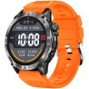 Smartwatch Męski Gravity GT46-4 na pasku gumowym w kolorze Czarny/Pomarańczowy o szerokości 22mm