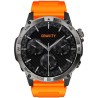 Smartwatch Męski Gravity GT46-4 na pasku gumowym w kolorze Czarny/Pomarańczowy o szerokości 22mm