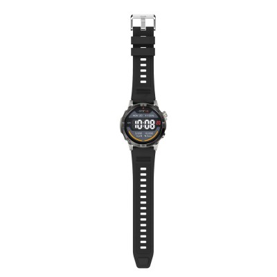 Smartwatch Męski Gravity GT46-3 na pasku gumowym w kolorze Grafitowy/Czarny o szerokości 22mm