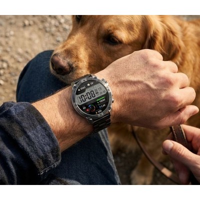 Smartwatch Męski Gravity GT46-3 na pasku gumowym w kolorze Grafitowy/Czarny o szerokości 22mm