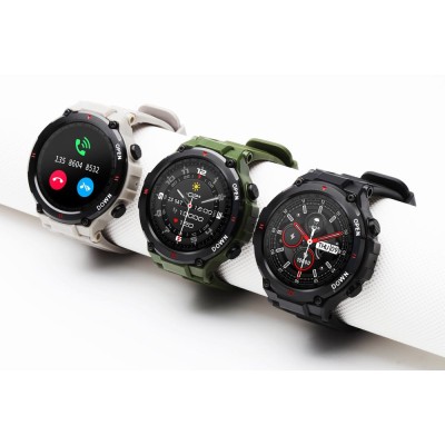 Smartwatch Męski Gravity GT7-3 na pasku gumowym w kolorze KHAKI/KHAKI o szerokości 22mm