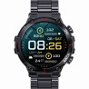 Smartwatch Męski Gravity GT8-2 na bransolecie stalowej w kolorze CZARNY/CZARNY o szerokości 22mm