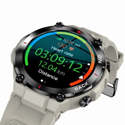 Smartwatch Męski Gravity GT8-4 na pasku gumowym w kolorze SZARY/SZARY o szerokości 22mm
