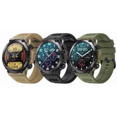 Smartwatch Męski Gravity GT7-4 PRO na pasku gumowym w kolorze SZARY/SZARY o szerokości 22mm